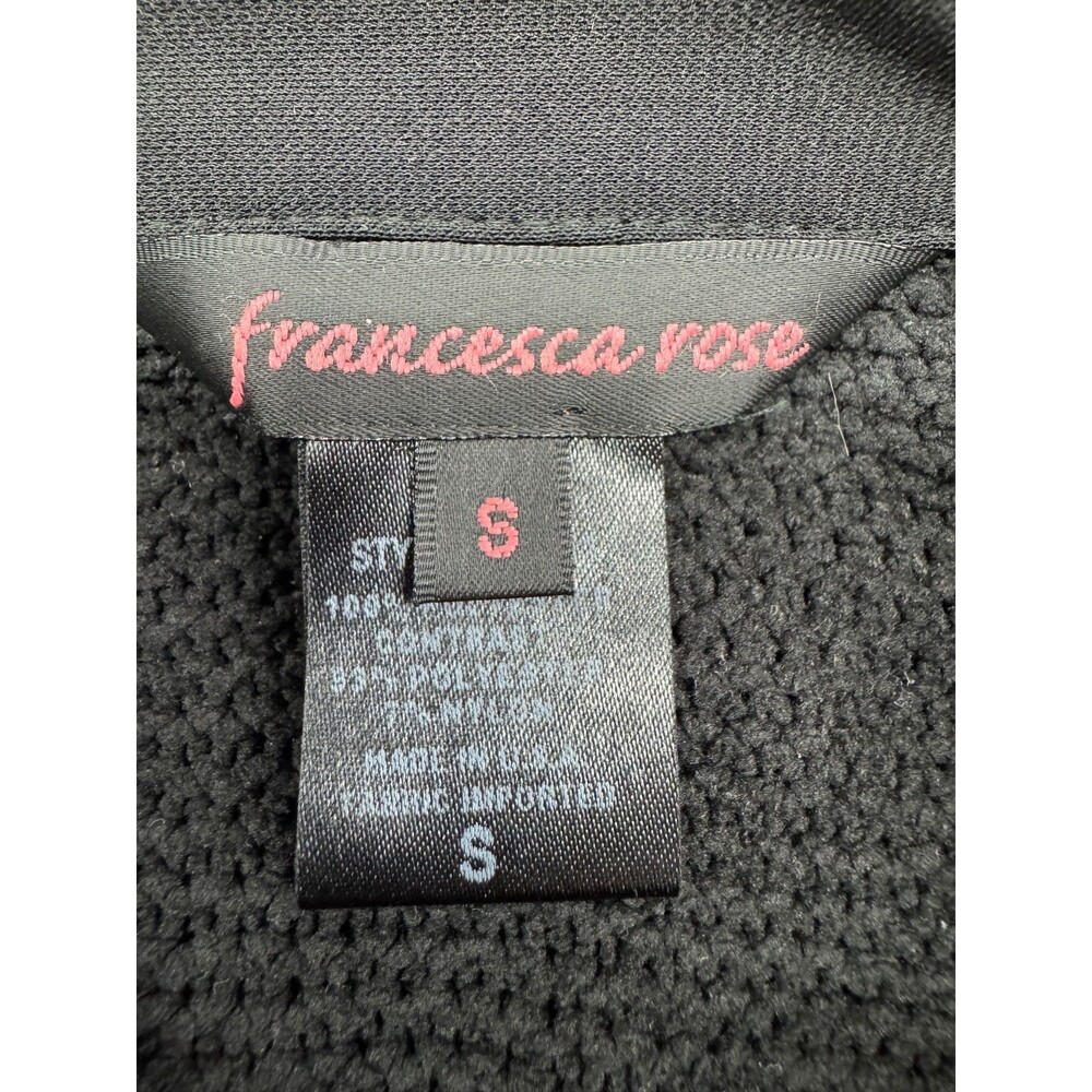Francesca Rose Mixed Material Long Sleeve Zip Floral Jacket Women's Size Small - Picture 8 of 10